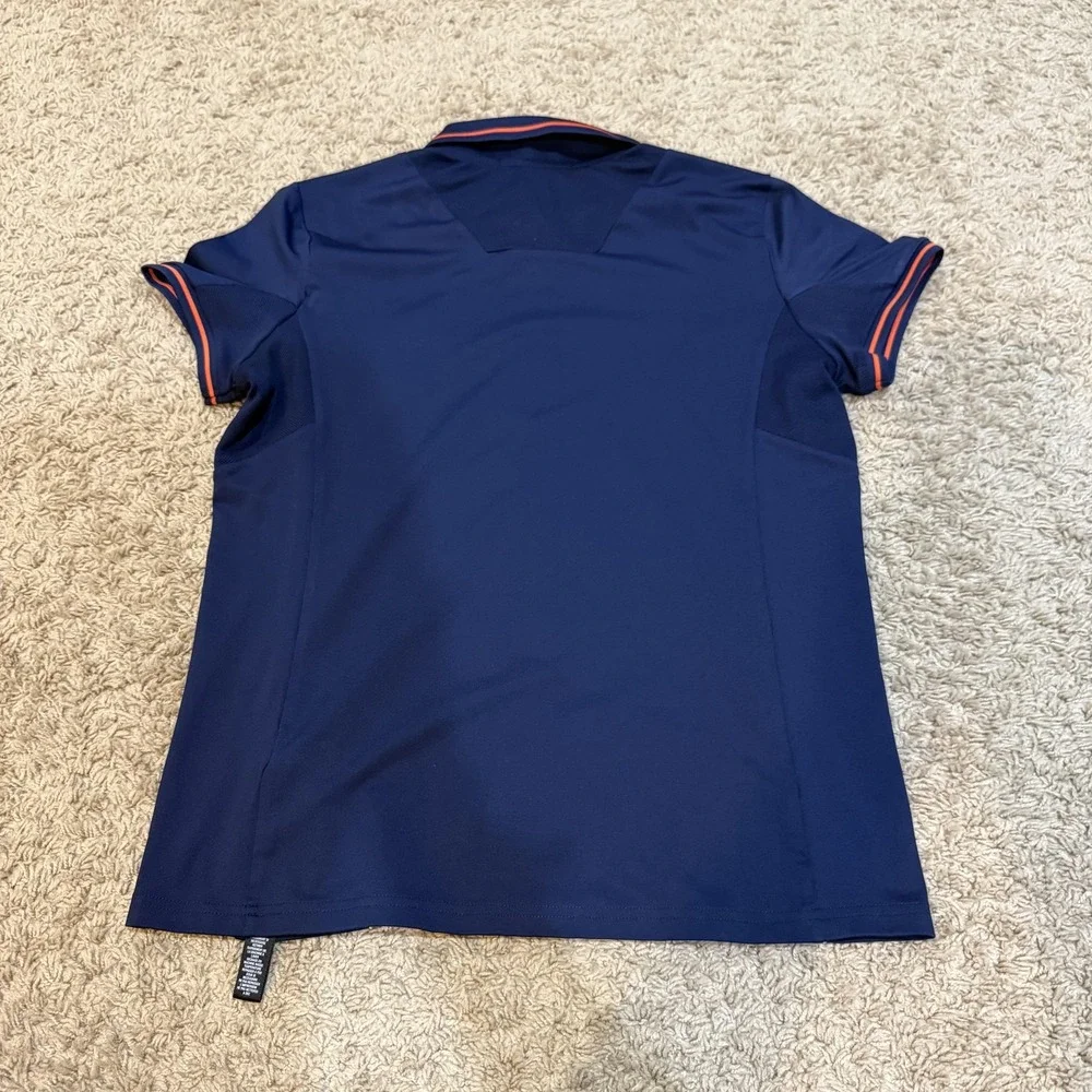 RLX Ralph Lauren Polo Shirt Womens Large Navy Golf‎ Half Zip Due Process Stable